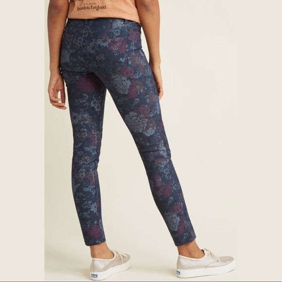 ModCloth Five Pocket Floral Skinny Jeans - Picture 3 of 10